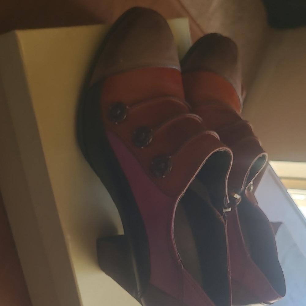 L'ATISTE Women's Heels - Purple, Orange, Brown - Picture 6 of 7